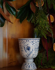 Medium Blue Footed Vase 01