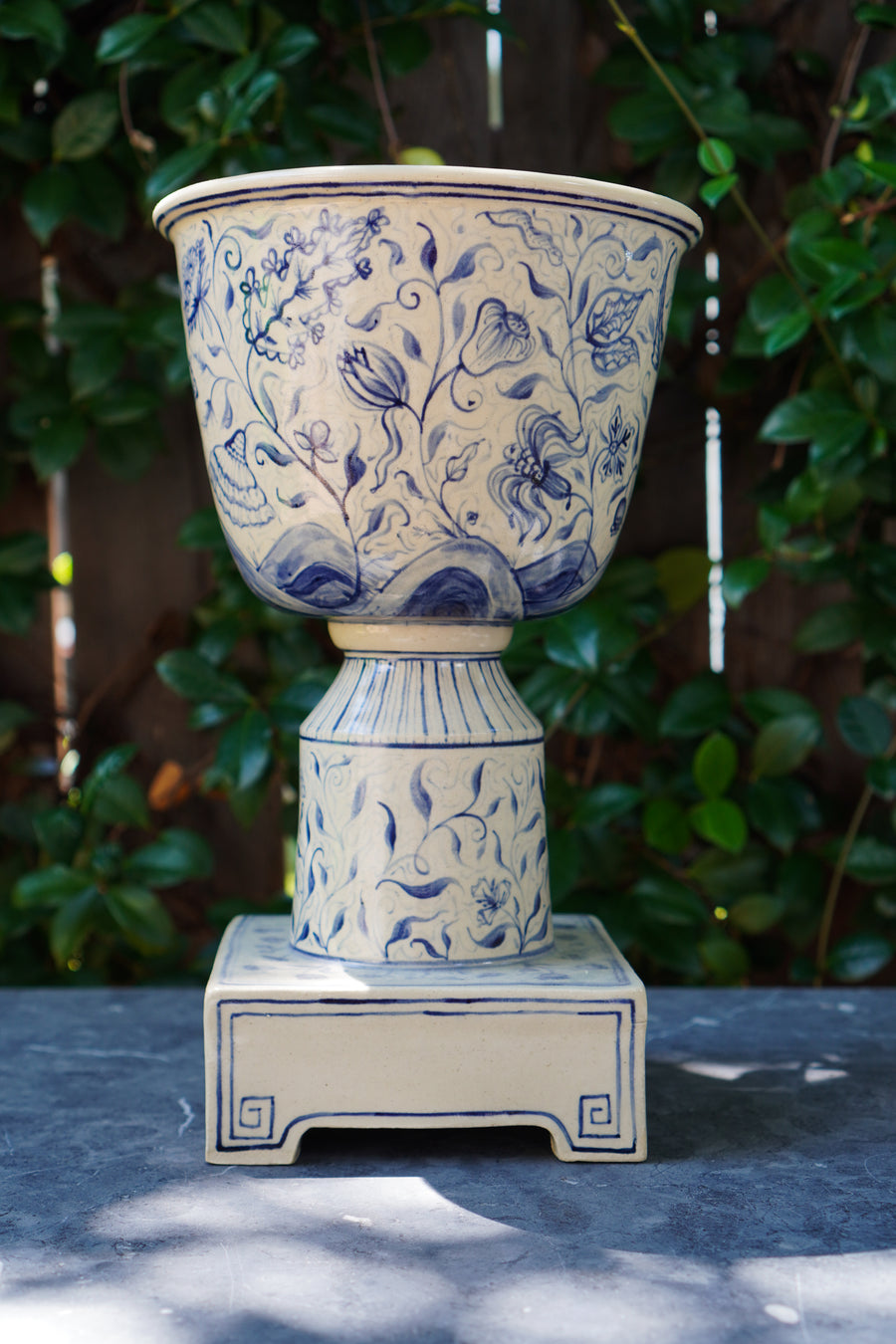Monumental Footed Vase