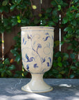 Large Footed Vase | Blue