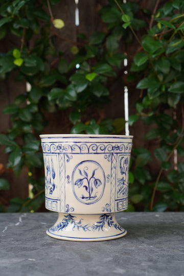Footed Porcelain Cache Pot 02