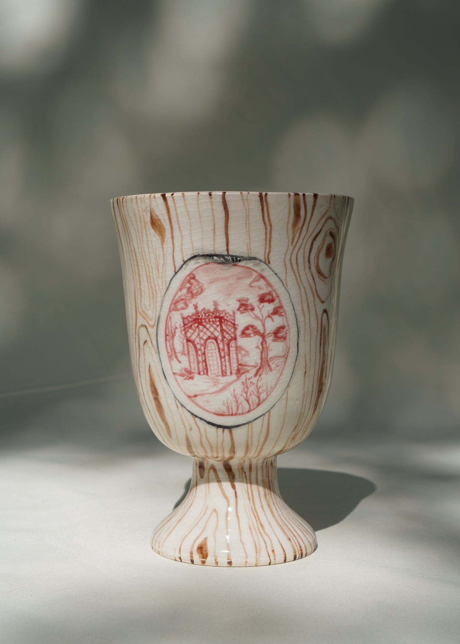 Faux Bois Footed Vase | Folly