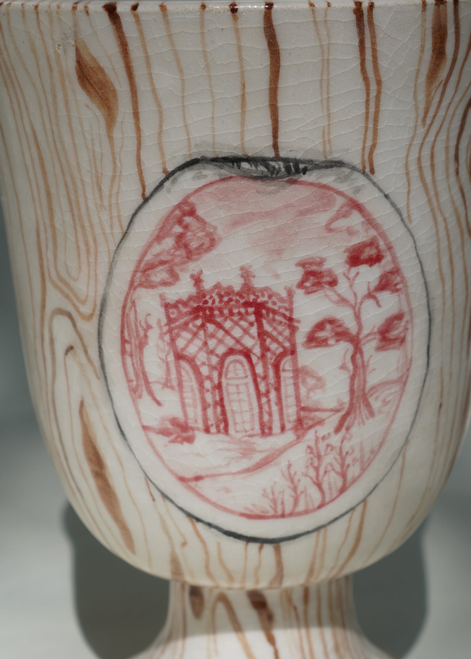 Faux Bois Footed Vase | Folly