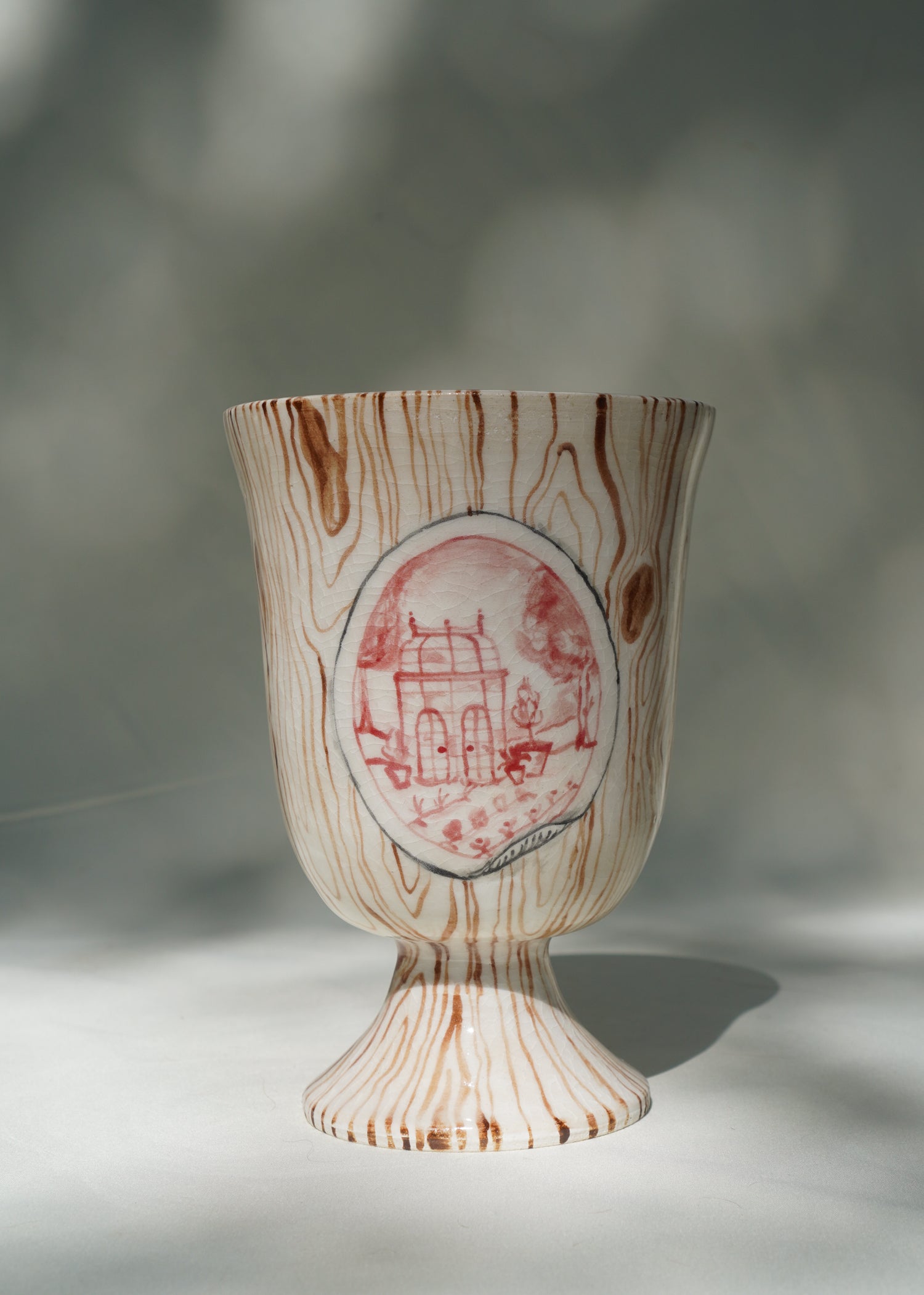 Faux Bois Footed Vase | Garden House