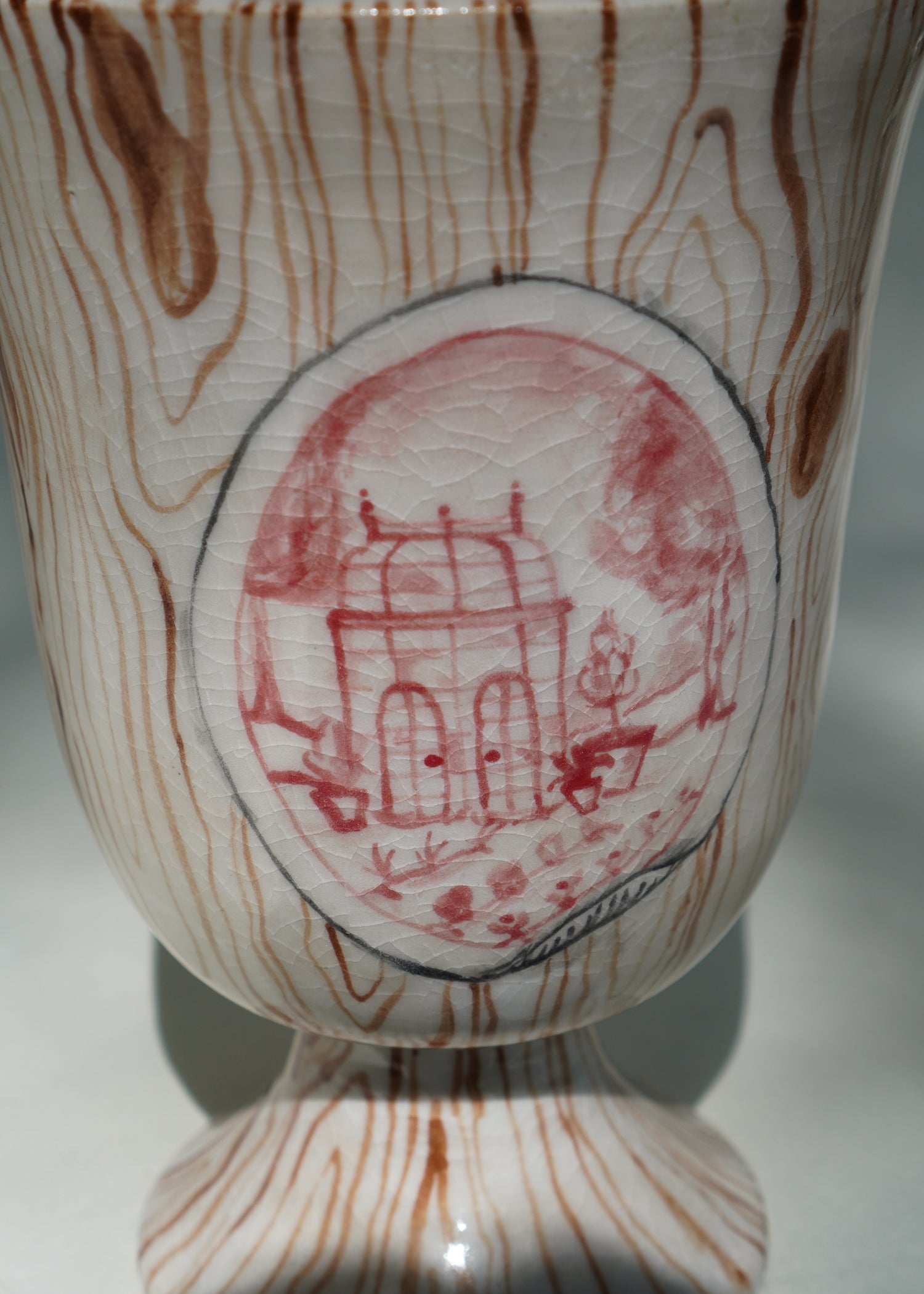 Faux Bois Footed Vase | Garden House