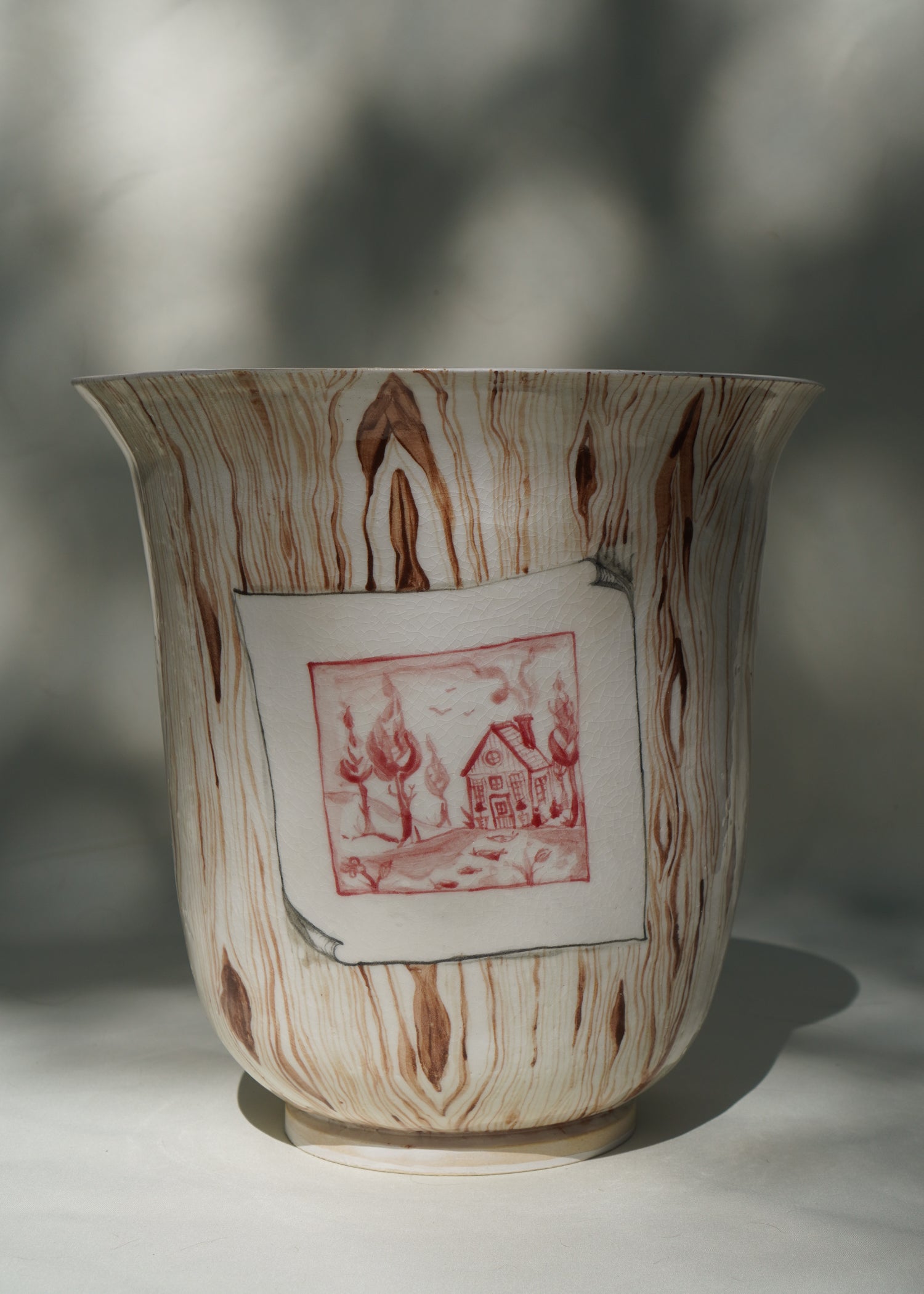 Faux Bois Large Vase | Cottage