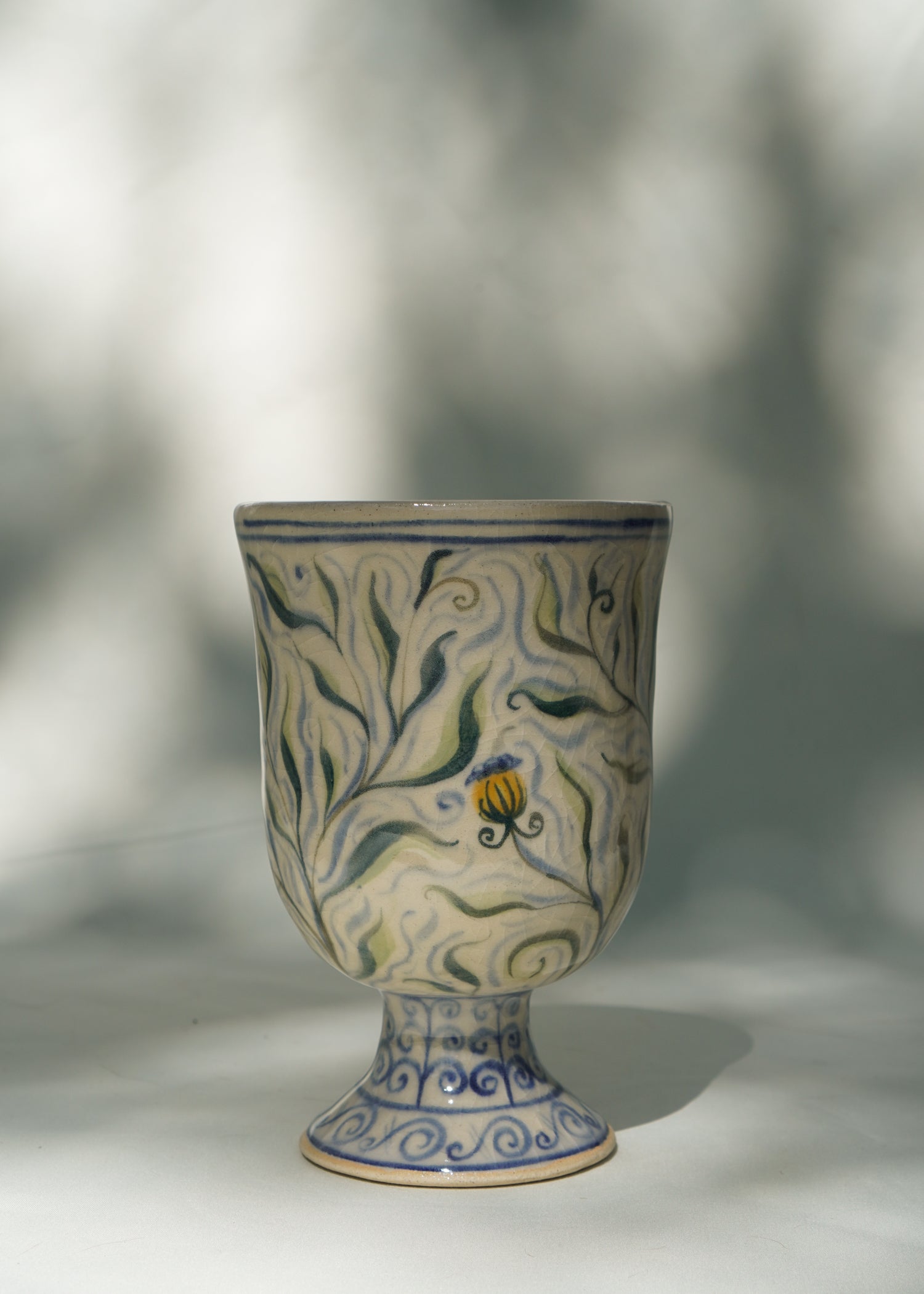 Footed Vase | Floral 01