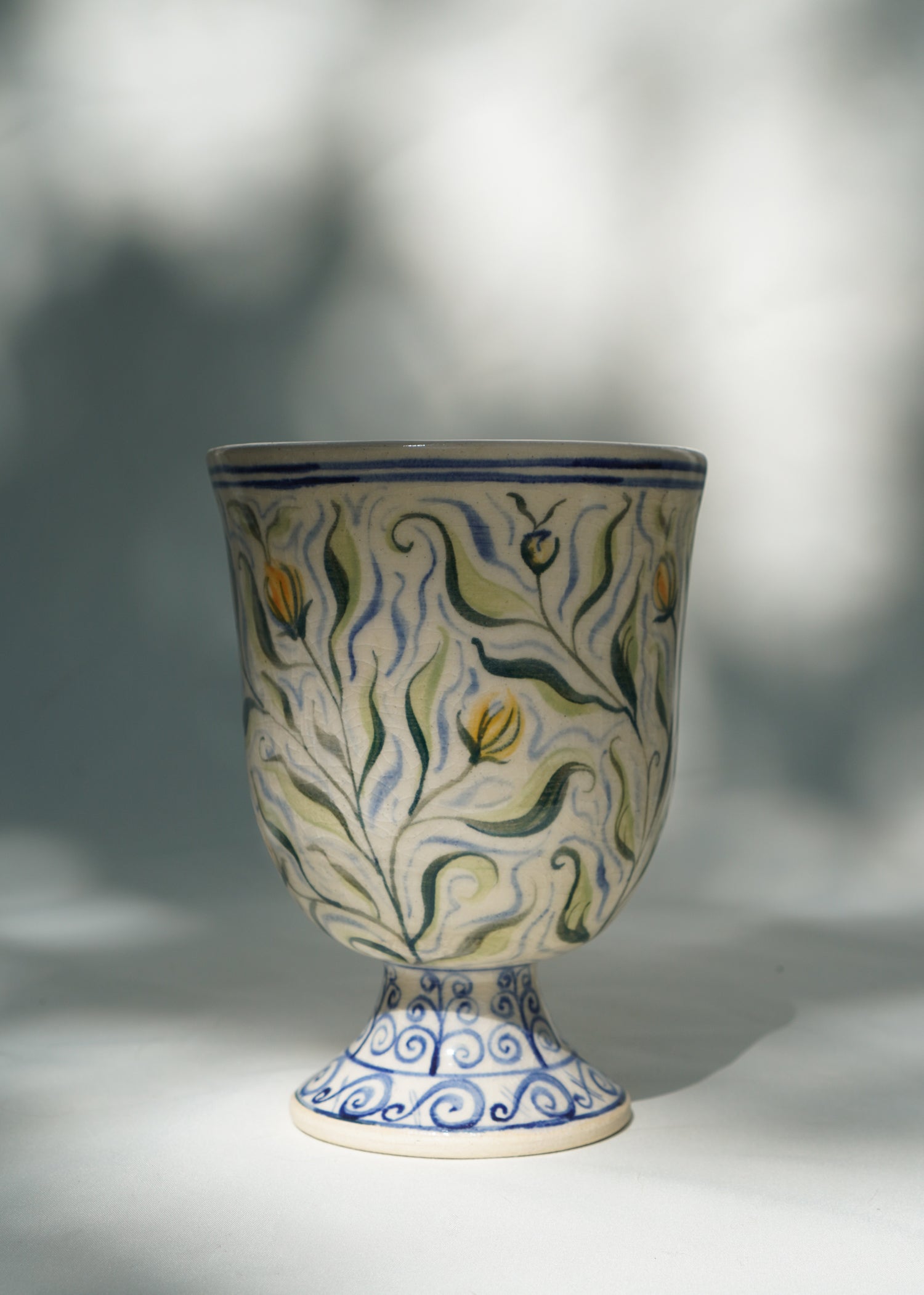 Footed Vase | Floral 02