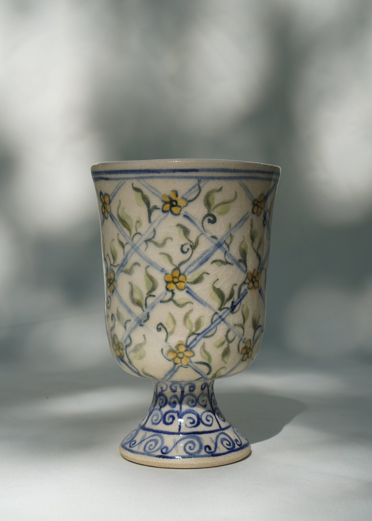 Footed Vase | Trellis 02