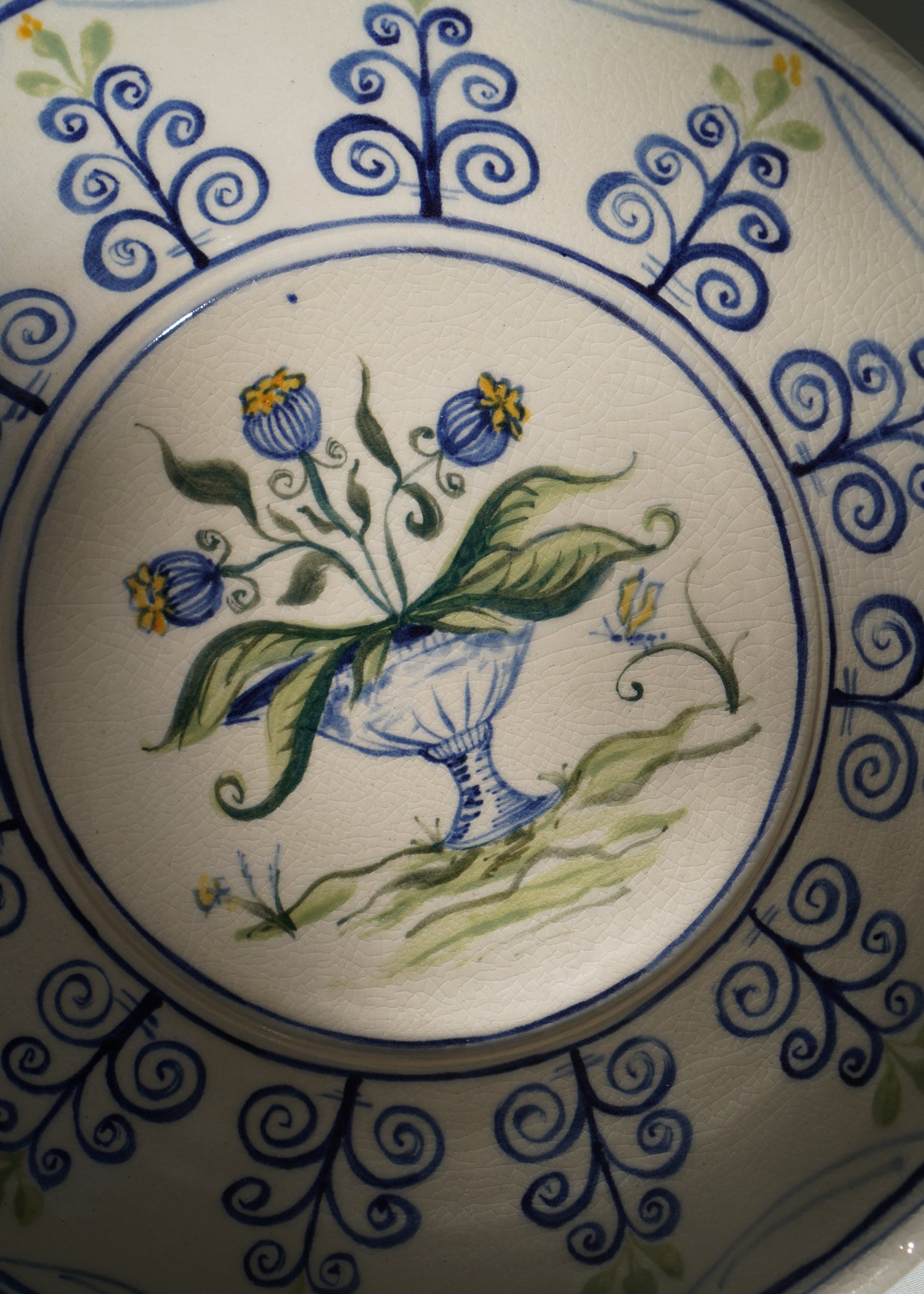 Large Polychrome Hanging Plate 01