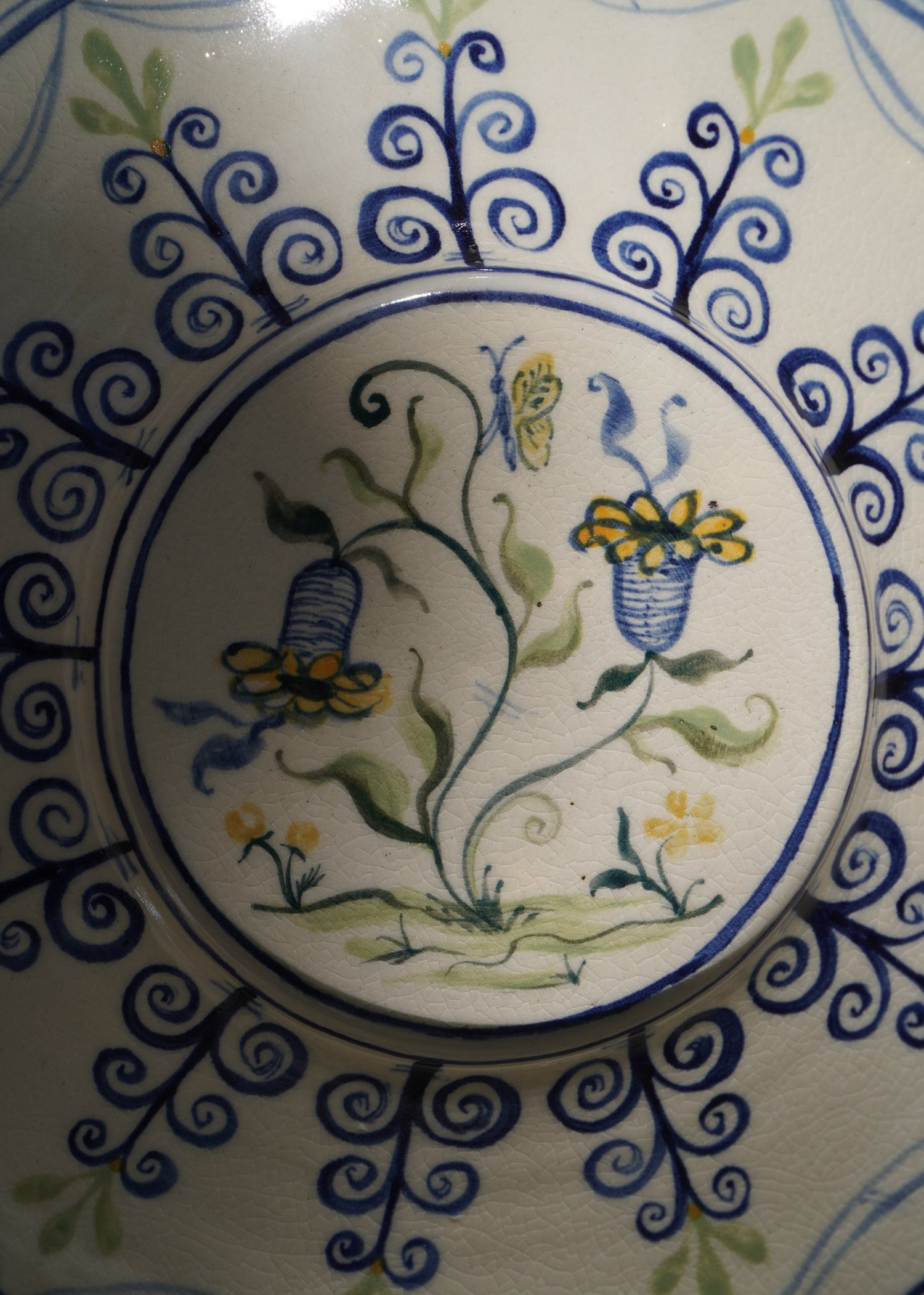 Large Polychrome Hanging Plate 02