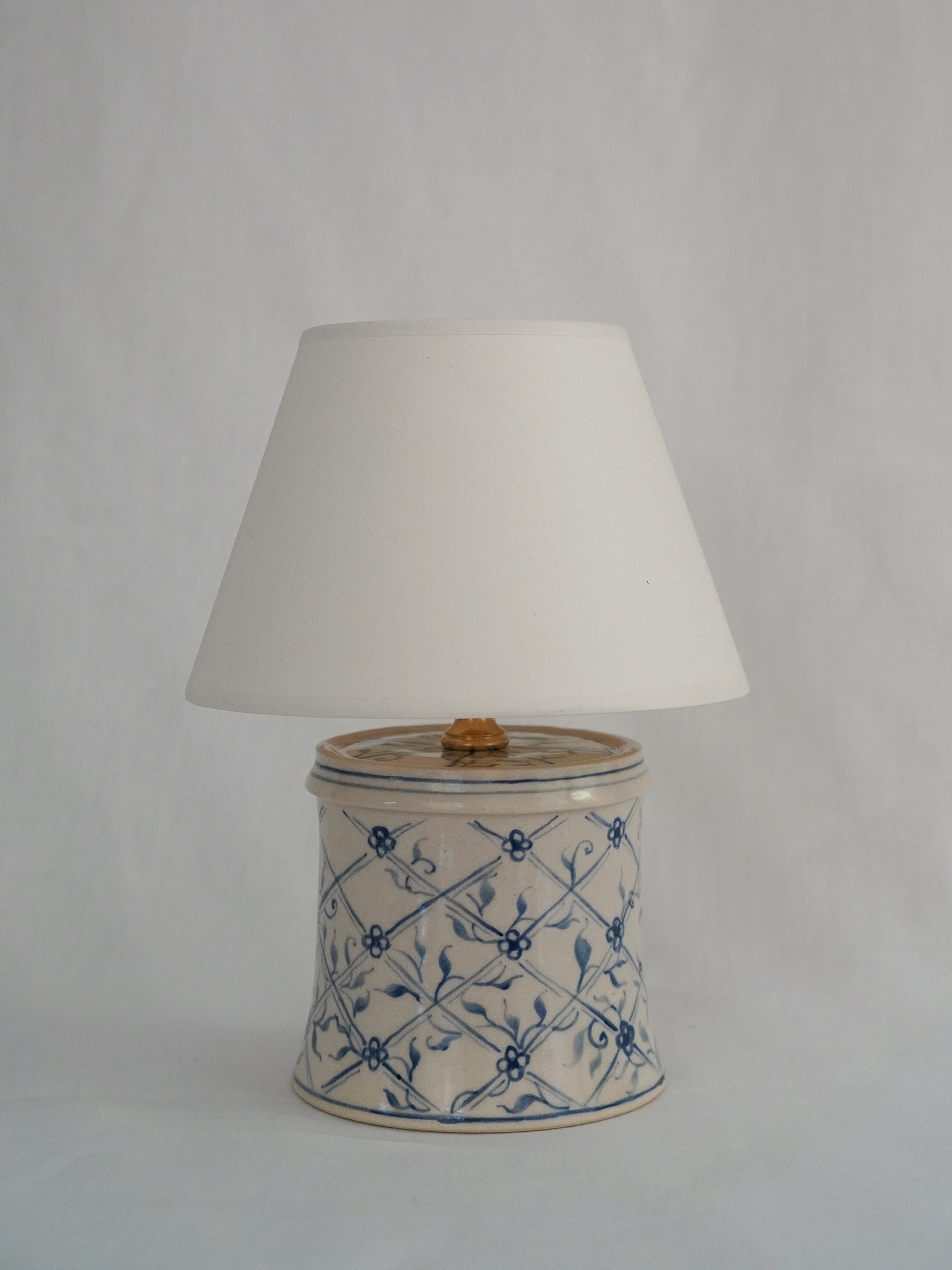 Mini Lamp | Blue Trellis
