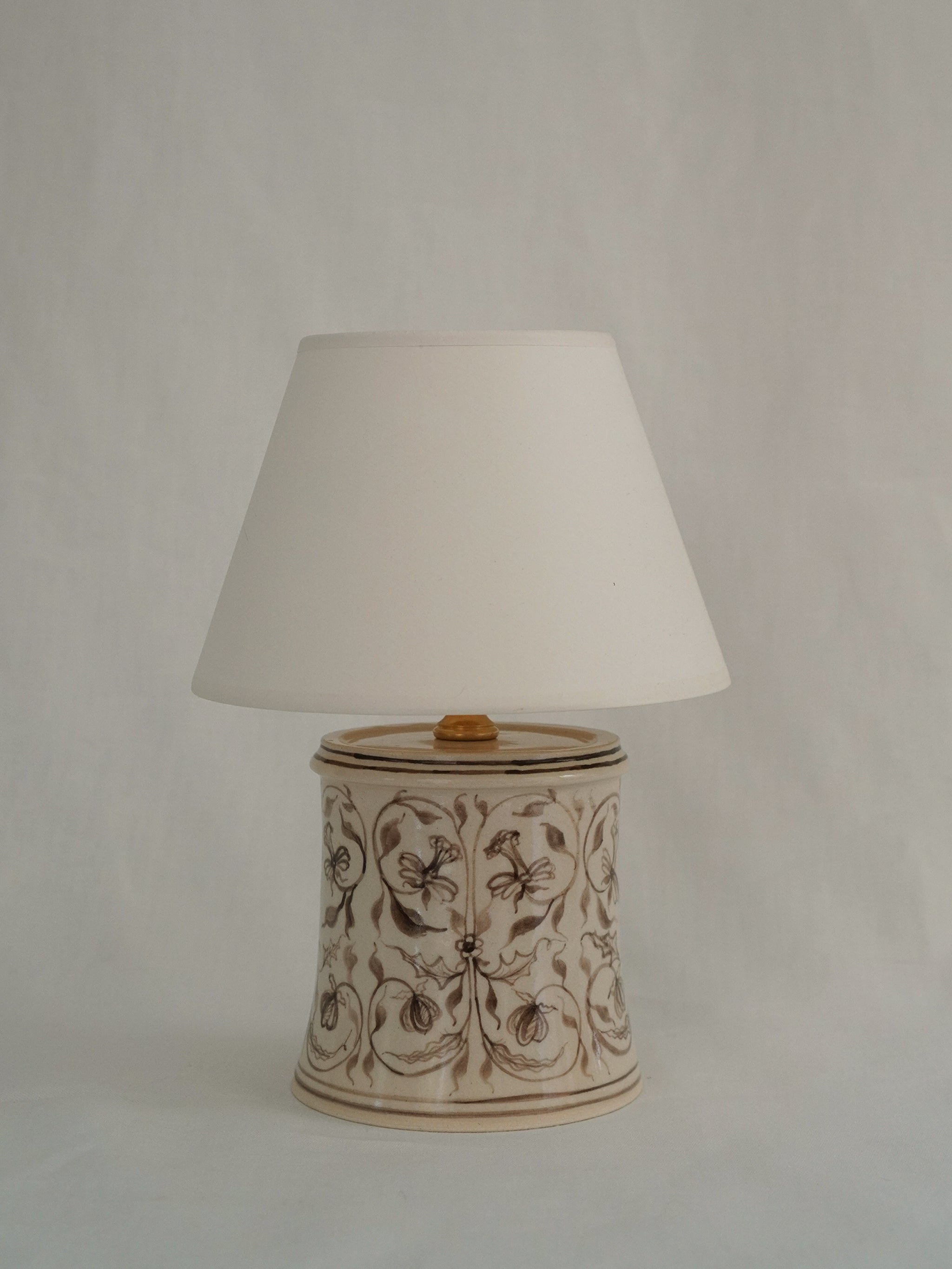 Mini Lamp | Brown Floral