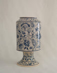 Large Footed Vase | Blue Chintz