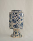 Large Footed Vase | Blue Chintz