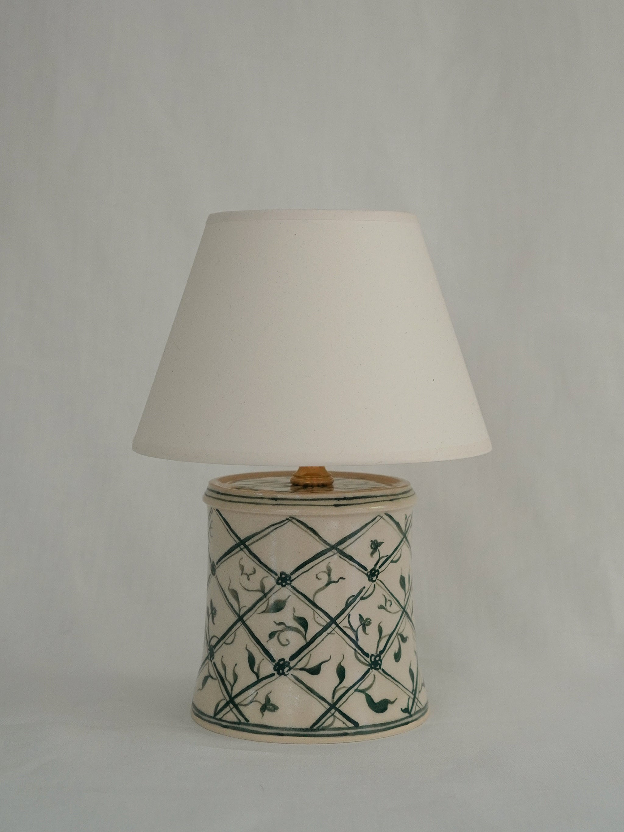 Mini Lamp | Green Trellis
